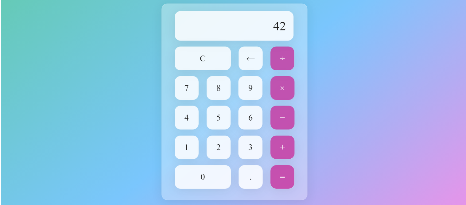 Modern Glass Calculator