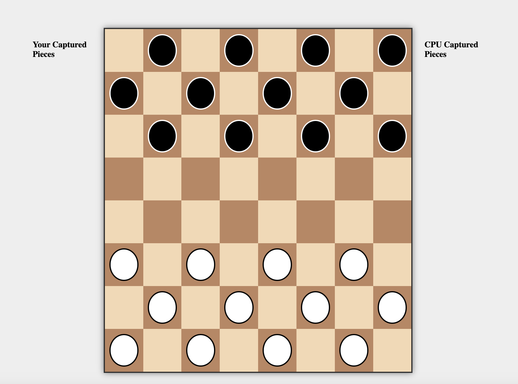 Interactive Checkers Game