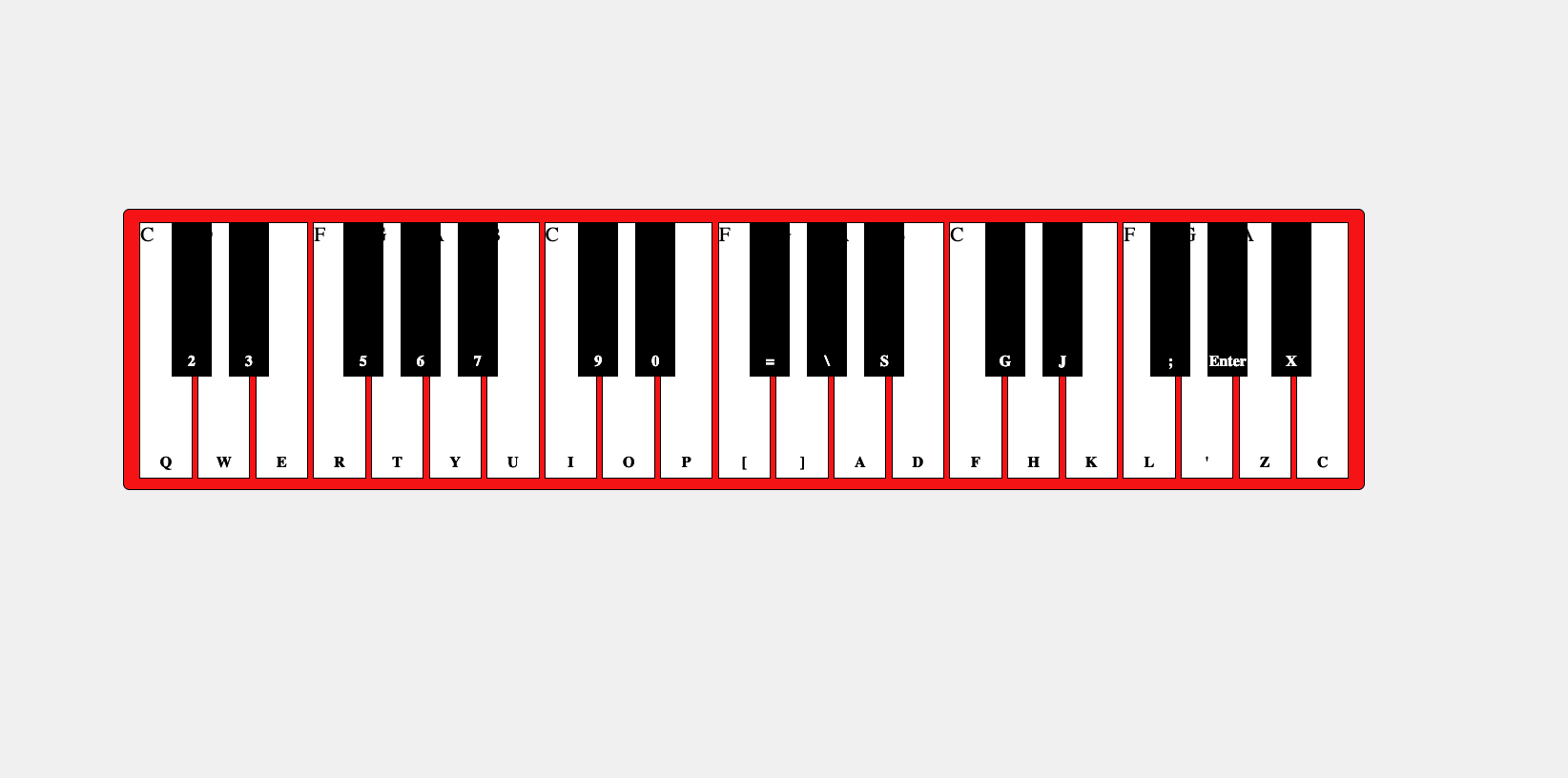 Casio-Inspired Virtual Piano