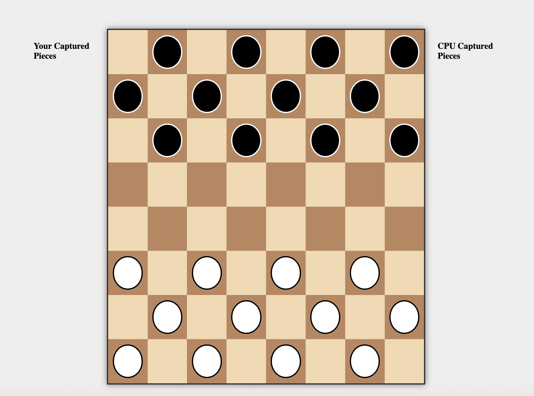 Interactive Checkers Game