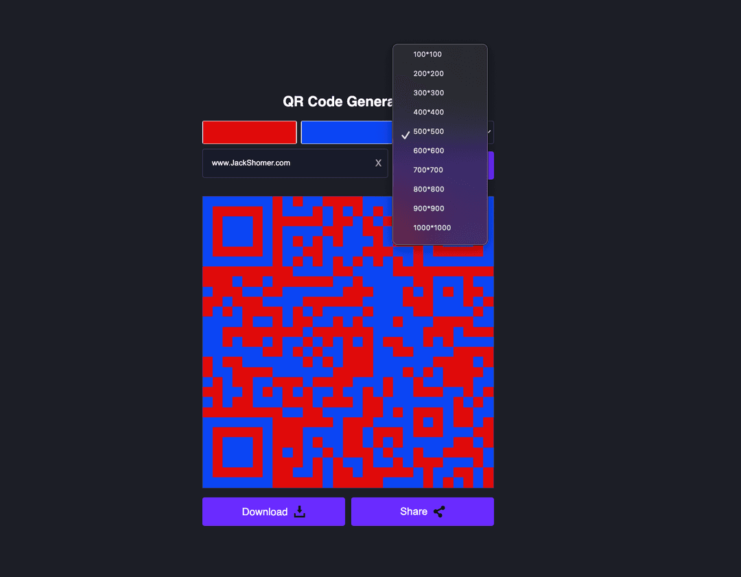 QR Code Generator screenshot 1