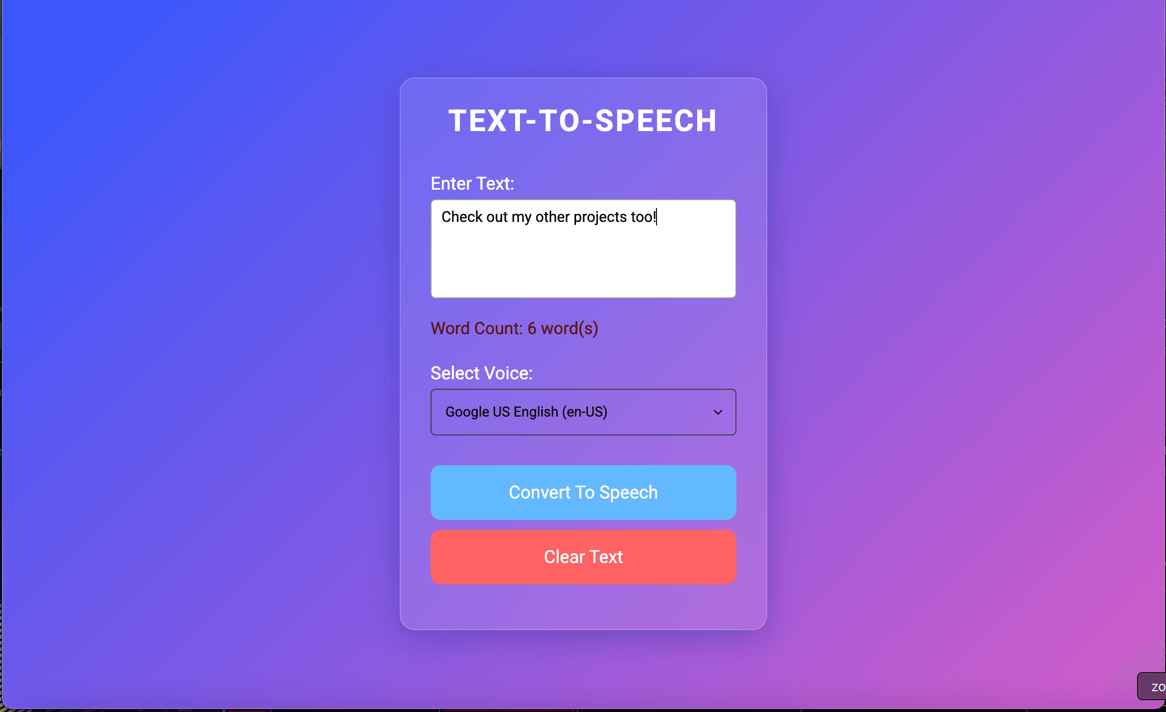 Text-to-Speech App